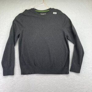 Eddie Bauer Mens Crewneck‎ Sweater Size Large Charcoal Gray Long Sleeve
